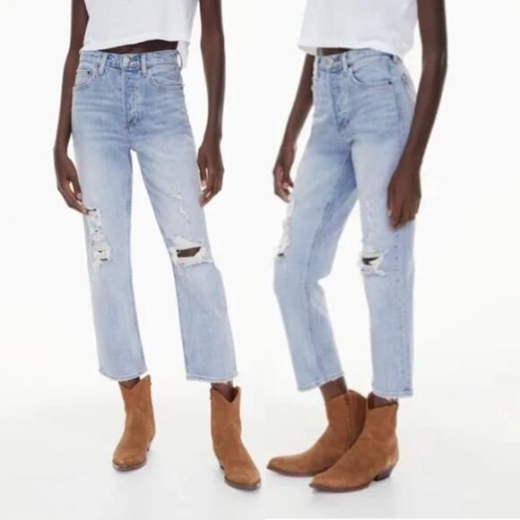 Aritzia Denim - Aritzia Denim Forum The Arlo High Rise Straight Distressed Jeans